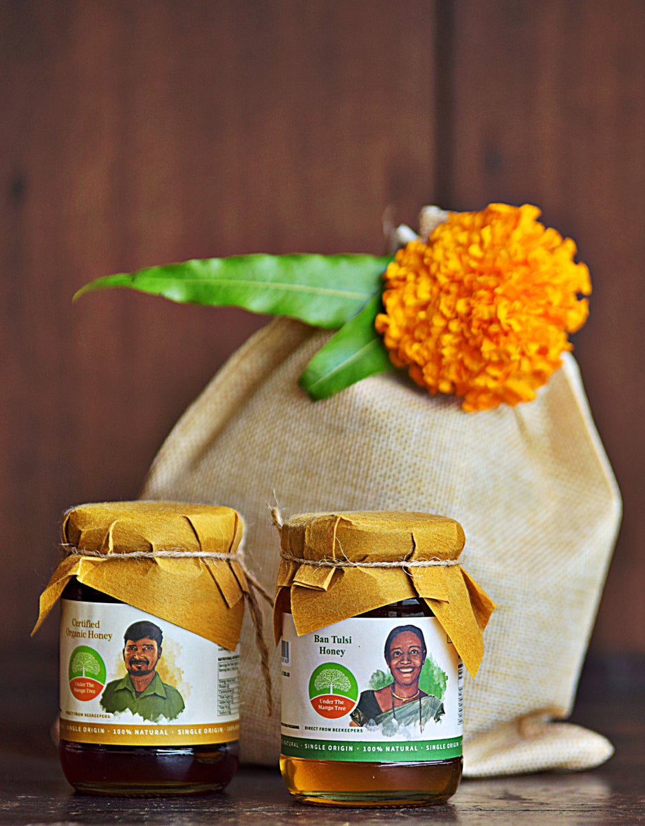 Festive Honey Hamper (Best Sellers in a Jute Bag) – UTMT